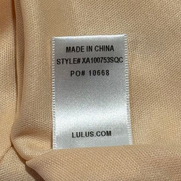 Lulus Dress All Over Sequin Y2K Hollywood Disco Glam Gatsby Rose Gold Small Flaw - Picture 4 of 11